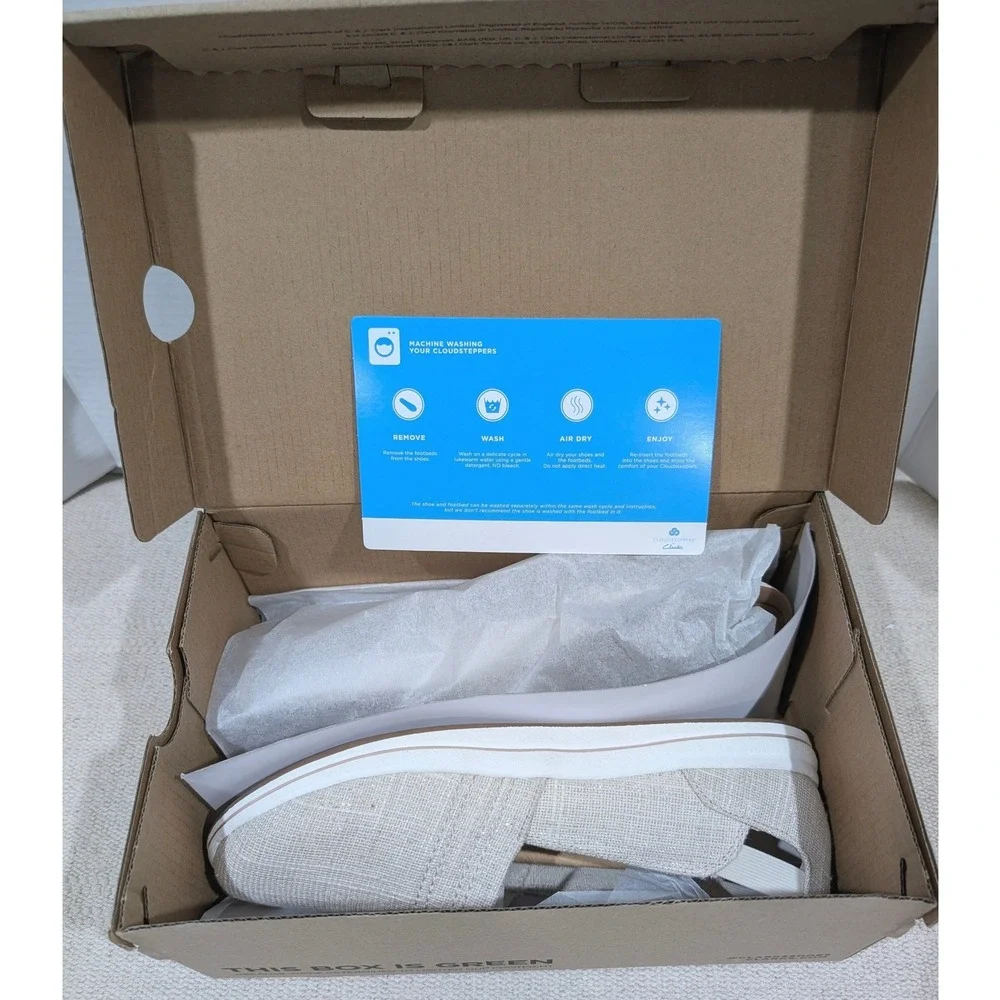 Clarks Cloudsteppers Breeze Step Loafers‎ Natural Interest Shimmer 8.5 M NIB